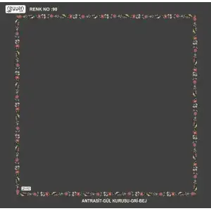 Reyyan İpek 100 cm Desenli Oyalık Yazma (ryyn-449-37)