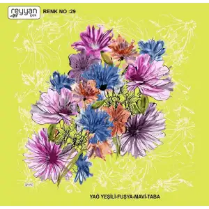 Reyyan İpek 100 cm Desenli Oyalık Yazma (ryyn-450-03)