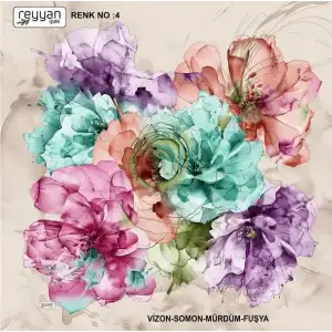 Reyyan İpek 100 cm Desenli Oyalık Yazma (ryyn-451-05)