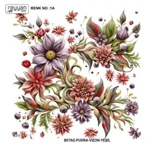 Reyyan İpek 100 cm Desenli Oyalık Yazma (ryyn-452-07)