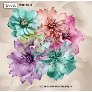 Reyyan İpek 100 cm Desenli Oyalık Yazma (ryyn-453-09)