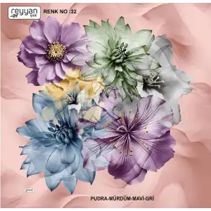 Reyyan İpek 100 cm Desenli Oyalık Yazma (ryyn-453-17)