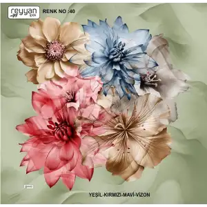 Reyyan İpek 100 cm Desenli Oyalık Yazma (ryyn-453-18)