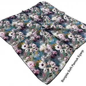 Bonjela El Dikişli Dijital Soft Eşarp-soft58-06