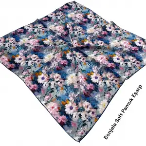 Bonjela El Dikişli Dijital Soft Eşarp-soft58-11