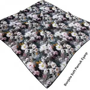 Bonjela El Dikişli Dijital Soft Eşarp-soft58-15