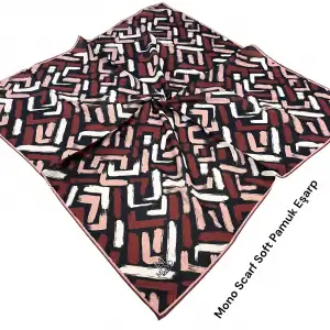 Mono Scarfs El Dikişli Dijital Soft Eşarp-soft07-08