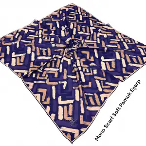 Mono Scarfs El Dikişli Dijital Soft Eşarp-soft07-11