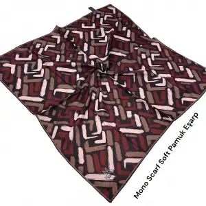 Mono Scarfs El Dikişli Dijital Soft Eşarp-soft07-13