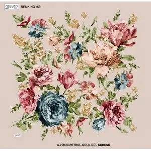 Reyyan İpek 100 cm Desenli Oyalık Yazma (ryyn-454-16)