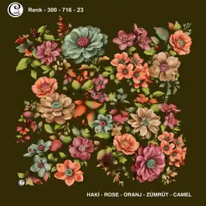 Cenk 100 cm Desenli Oyalık Yazma (Cnk-716-23)