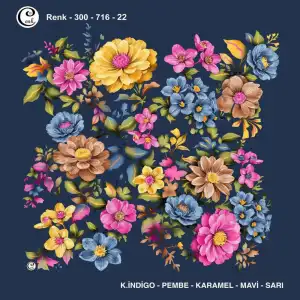 Cenk 100 cm Desenli Oyalık Yazma (Cnk-716-22)