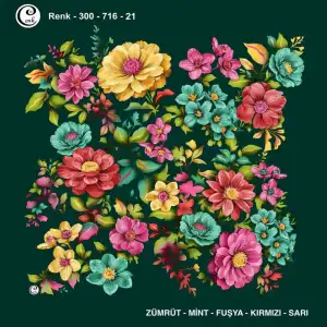 Cenk 100 cm Desenli Oyalık Yazma (Cnk-716-21)