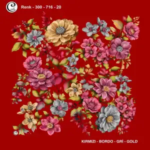 Cenk 100 cm Desenli Oyalık Yazma (Cnk-716-20)