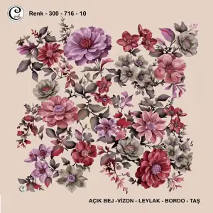 Cenk 100 cm Desenli Oyalık Yazma (Cnk-716-10)