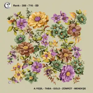 Cenk 100 cm Desenli Oyalık Yazma (Cnk-716-09)