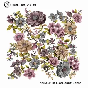 Cenk 100 cm Desenli Oyalık Yazma (Cnk-716-02)