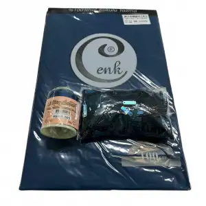 Cenk Düz Yazma Koyu Petrol + Altınbaşak Polyester Oya İpi + Baget Oya Pulu Seti – Hazır Oya Paketi (200 TL) (305-585)