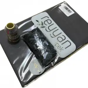 Reyyan İpek 3’lü Hazır Oya Paketi Antrasit-107 | Yazma + Oya İpi + Baget Pleksi Pul Seti-RHP107