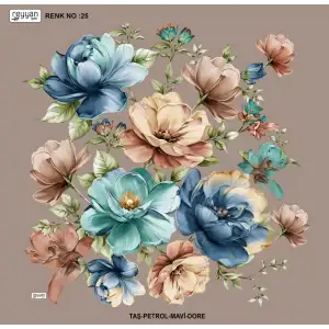 Reyyan İpek 100 cm Desenli Oyalık Yazma (ryyn-456-02)