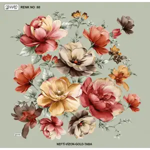 Reyyan İpek 100 cm Desenli Oyalık Yazma (ryyn-456-10)