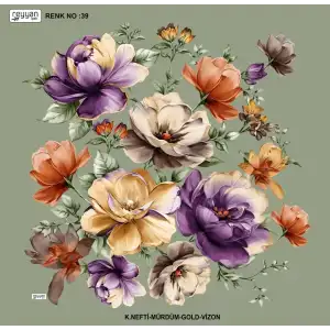 Reyyan İpek 100 cm Desenli Oyalık Yazma (ryyn-456-12)