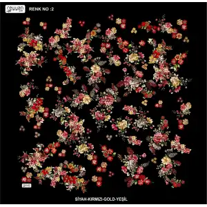 Reyyan İpek 100 cm Desenli Oyalık Yazma (ryyn-457-01)