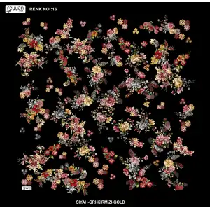 Reyyan İpek 100 cm Desenli Oyalık Yazma (ryyn-457-07)