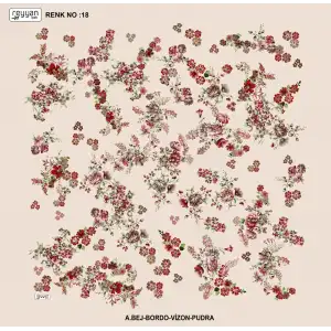 Reyyan İpek 100 cm Desenli Oyalık Yazma (ryyn-457-09)