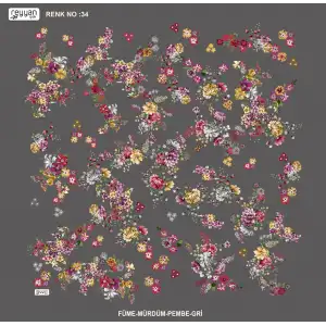 Reyyan İpek 100 cm Desenli Oyalık Yazma (ryyn-457-13)