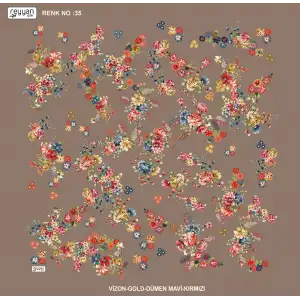 Reyyan İpek 100 cm Desenli Oyalık Yazma (ryyn-457-14)