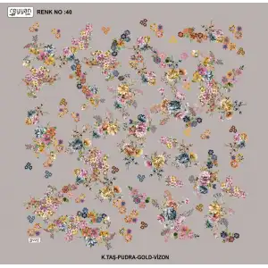 Reyyan İpek 100 cm Desenli Oyalık Yazma (ryyn-457-15)