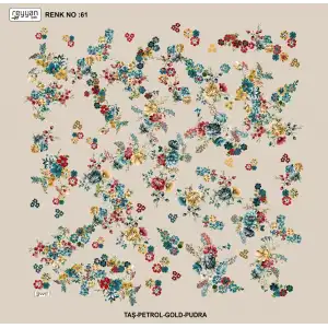 Reyyan İpek 100 cm Desenli Oyalık Yazma (ryyn-457-17)