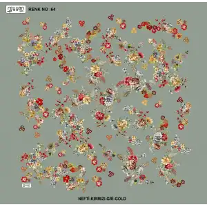 Reyyan İpek 100 cm Desenli Oyalık Yazma (ryyn-457-18)