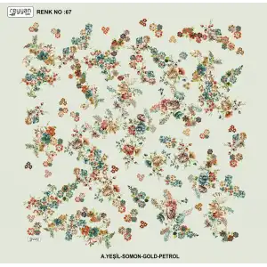 Reyyan İpek 100 cm Desenli Oyalık Yazma (ryyn-457-21)