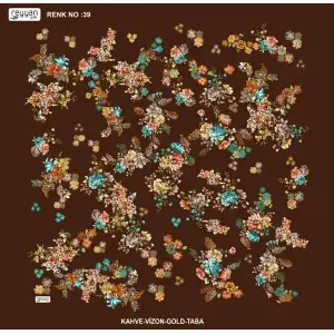 Reyyan İpek 100 cm Desenli Oyalık Yazma (ryyn-457-25)