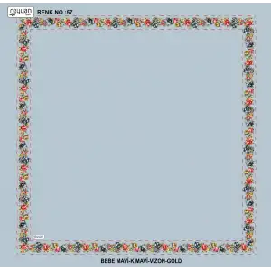 Reyyan İpek 100 cm Desenli Oyalık Yazma (ryyn-458-05)