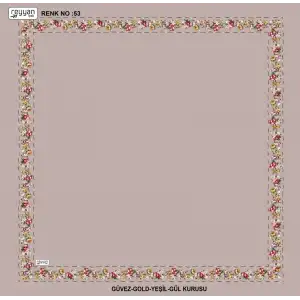 Reyyan İpek 100 cm Desenli Oyalık Yazma (ryyn-458-08)