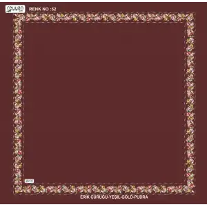 Reyyan İpek 100 cm Desenli Oyalık Yazma (ryyn-458-09)