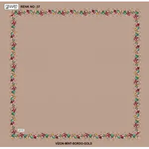 Reyyan İpek 100 cm Desenli Oyalık Yazma (ryyn-458-15)