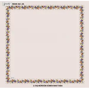 Reyyan İpek 100 cm Desenli Oyalık Yazma (ryyn-458-18)