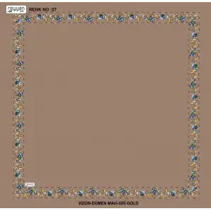 Reyyan İpek 100 cm Desenli Oyalık Yazma (ryyn-458-19)