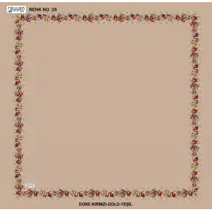 Reyyan İpek 100 cm Desenli Oyalık Yazma (ryyn-458-20)