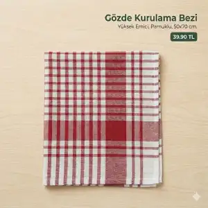 Gözde 50x70 cm Kurulama Bezi Kırmızı - KB03