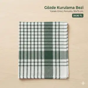 Gözde 50x70 cm Kurulama Bezi Yeşil - KB04