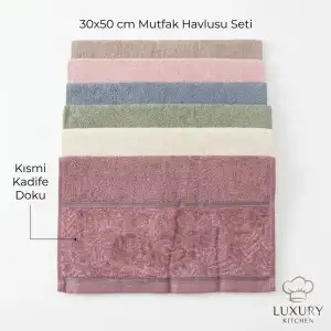 Eray 30x50 cm Kısmi Kadife Mutfak Havlusu (12 ADET) -eray01