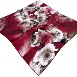 Monalisa El Dikişli Soft Pamuk Eşarp -(Bordo Serisi) -soft70-02