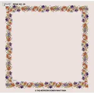 Reyyan İpek 100 cm Desenli Oyalık Yazma (ryyn-459-26)