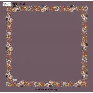 Reyyan İpek 100 cm Desenli Oyalık Yazma (ryyn-459-22)