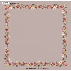 Reyyan İpek 100 cm Desenli Oyalık Yazma (ryyn-459-20)